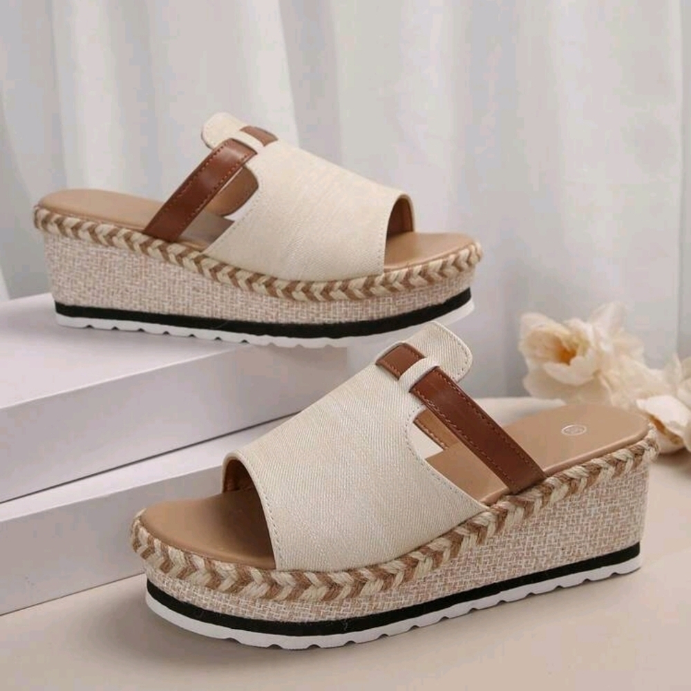 Summer New Arrival Women's Platform Wedge Sandals With Open Toe And Thick Soles - Picture 3 of 5